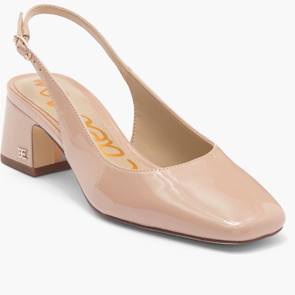 Sam Edelman Shoes - Sam Edelman Terra Patent Slingback Block Heel Pumps - Sunrise Blush